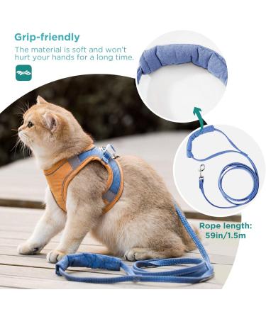 Geeric Cat Dishes & Escape Proof Harness Set - Adjustable Cat Dishes for Small Cats with Reflective Stripes | Shop Internationally - Buy Online on GoSupps.com