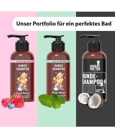 Jack & the Tub Dog Shampoo Mild Mint 500 ml - Nourishing Dog Shampoo with Conditioner & Refreshing Mint Scent for All Breeds | International Shipping - Buy Online on GoSupps.com