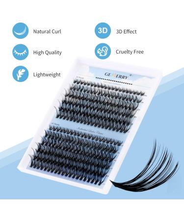 GEMERRY Cluster Lashes 240PCS 0.07mm C Curl 30D+40D Mix | Natural Look Wide Stem Eyelash Extensions | Volume at Home | 8-16mm Length | (30D+40D-C-0.07-8-16mm) - Buy Online on GoSupps.com