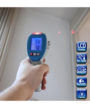 Peaktech 5400-IR Infrared Thermometer & Environmental Measuring Device | -50 C to 260 C Surface Temperature & Dew Point Scanner - Buy Online on GoSupps.com