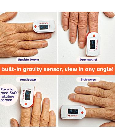 SonoHealth DocPro 7000BT Fingertip Oximeter - Professional Grade Blood Oxygen & Heart Rate Monitor - Buy Online on GoSupps.com