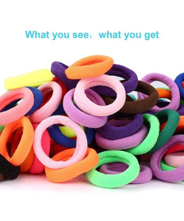300PCS Toddler Kids Hair Ties - Soft Cotton Ponytail Holders - Elastic Bands for Babies - 1.1 Inch Diameter - 15 Colors by Qarwayoc - Buy Online on GoSupps.com