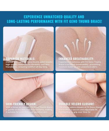 Thumb Brace Left Hand Splint - Carpal Tunnel Arthritis & Tendonitis Relief | De Quervain's Stabilizer for Women - Buy Online on GoSupps.com
