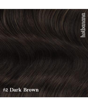 Buy Hotbanana Dark Brown Clip-In Hair Extensions | Real Human Hair 14 Inch 120g 7PCs | Remy Straight Hair Extensions - International Shipping Available - Buy Online on GoSupps.com