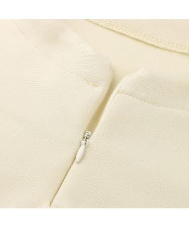 Men's Slim Fit Zipper Polo Shirt - Khaki | Fall/Summer Long Sleeve Business Casual Top - Buy Online on GoSupps.com