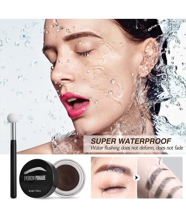 Dark Brown Eyebrow Stamp and Stencil Kit | Waterproof Brow Pomade Makeup with 20 Stencils - Buy Online on GoSupps.com