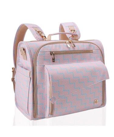 ALLCAMP OUTDOOR GEAR Diaper Bag Backpack Large, Support Baby Stroller, Converted Into a Tote Bag pink