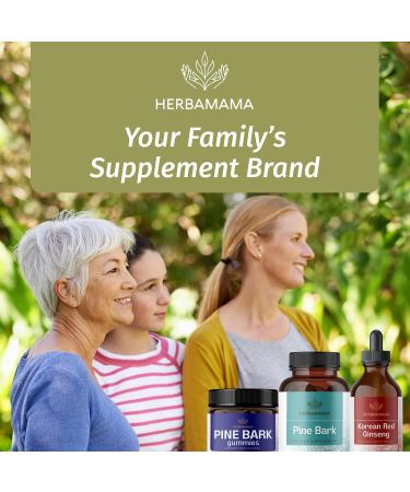 HERBAMAMA Pine Bark Extract Capsules - 400mg French Maritime Pine Bark Extract Powder for Antioxidant Support - Vegan Non-GMO Pinus Pinaster Supplement - Buy Online on GoSupps.com