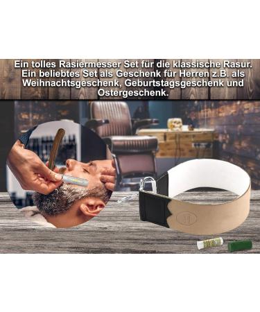 Buy Professional Leather & Linen Razor Strop with Solingen Paste - Perfect for a Sharp Edge! - Buy Online on GoSupps.com
