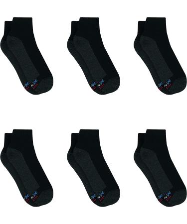 Hanes Men's Ultra Cushion Ankle Socks 6-Pack, Black - FreshIQ Odor Control & Wicking Technology - Buy Online on GoSupps.com