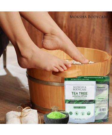 Tea Tree Oil & Dead Sea Salt Foot Soak - Nail Fungus & Athlete's Foot Treatment - Exfoliating Spa Bath for Hard Skin - Antifungal Feet Soak, 500g - Buy Online on GoSupps.com