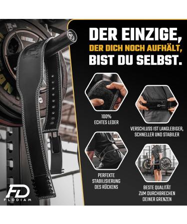 Premium Floodiam Weight Lifting Belt for Men & Women | Quick Adjustment Real Leather Gym Belt | Perfect for Weightlifting & Bodybuilding | Shop Now! - Buy Online on GoSupps.com