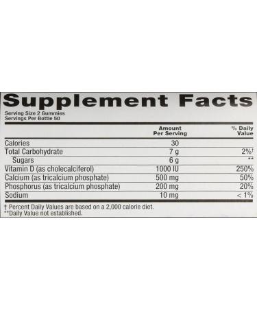 VitaFusion Calcium + Vitamin D3 Gummies - 200 Gummies, 2 x 100 Count Bottles - Buy Online on GoSupps.com