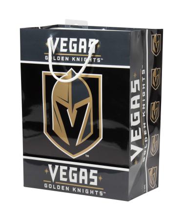 Forever Collectibles NHL Vegas Golden Knights Gift Bagmedium Gift Bag, Team Colors, Medium