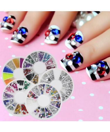 Bluelans 20x 3D Flower Nail Stickers - Glitter Bow & Rhinestone Nail Art Decorations for Stunning Manicures - Buy Online on GoSupps.com