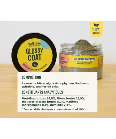 Wolf Belly - 100% Natural Anti-Itch Probiotic for Dogs (60 g) Soothes Atopic Dermatitis and Eczema Brewer's Yeast Powder Rich in Omega 3 and Vitamin B Healthy Skin - Made in Europe - Buy Online on GoSupps.com