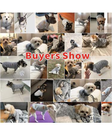 Idepet Classic Knitwear Fleece Sweater for Small to Medium Dogs - Grey - Buy Online on GoSupps.com