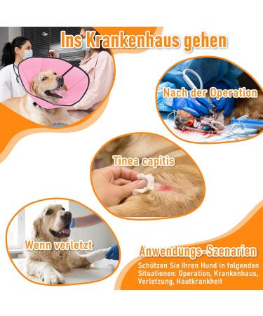 Roll Ruff Dog Leak Protection Collar - Adjustable Soft & Breathable Pink Neck Band for Pets - Buy Online on GoSupps.com