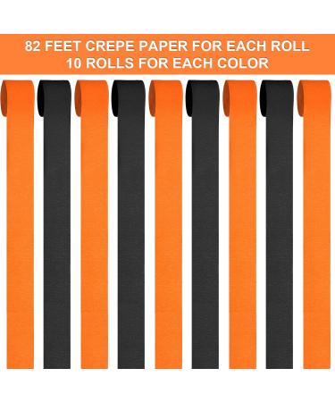 1640ft Halloween Crepe Paper Streamers in Black and Orange - 20 Rolls for Halloween Decorations - Buy Online on GoSupps.com