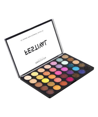 Profusion Cosmetics 35 Shade Eyeshadow Palette Collection - Long Lasting, Ultra-Soft, Smooth & Skin-Friendly Makeup for Festival Look - Buy Online on GoSupps.com