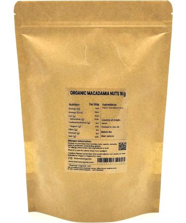 Organic Macadamia Nuts 500g - No Additives or Preservatives - Vegan GMO-Free Certified Organic - Delicious and Nutritious Nuts - Thames Organic 500g - Buy Online on GoSupps.com