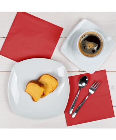 HEKU 100 Red 3-Layer Napkins | 33x33cm | Highly Absorbent & Stylish | Perfect for Events & Gastronomy | Practical 5-Pack - International Shipping Available - Buy Online on GoSupps.com