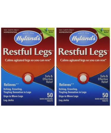 Hyland's Restful Legs Tablets 50 ea (Pack of 2) - Natural Relief for Restless Legs Syndrome - Buy Online on GoSupps.com