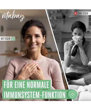 VITABAY High-Dosed Iron Capsules - 360 Vegan Iron Tablets | 319 mg Eisenbisglycinat | Natural Iron Supplement for Energy & Wellness - 3 Set - Buy Online on GoSupps.com