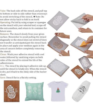 YeulionCraft Love Theme Self-Adhesive Silk Screen Stencil - Reusable DIY Sign & Fabric Painting Stencil for Wood & T-Shirt Decoration - Begin Each Day Design - Buy Online on GoSupps.com