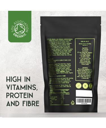SuperSelf Organic Super Greens Powder - No Additives - 12 Supergreens - Daily Superfood Green Powder with Matcha Spirulina Wheatgrass Chlorella Acai - 40 Servings - High in Vitamins Protein Fibre 200 g (Pack of 1) - Buy Online on GoSupps.com