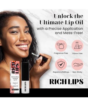 MoistureGloss Hydrating Lip Oil | Fragrance Free Moisturizer for Dry Lips | Jojoba & Vitamin E | Clear High Shine Lip Gloss - International Shipping Available - Buy Online on GoSupps.com