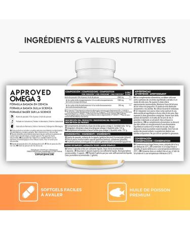 WFN Approved Omega 3-2000mg - 120 Capsules - High Dosage Fish Oil - Premium Fish Oil - 1500mg EPA DHA per Serving - Made in Germany - Tested in an External Lab - Buy Online on GoSupps.com