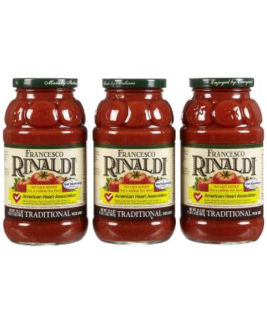 Francesco Rinaldi Traditional Pasta Sauce, No Salt Added,1.46 Pound (Pack of 3)