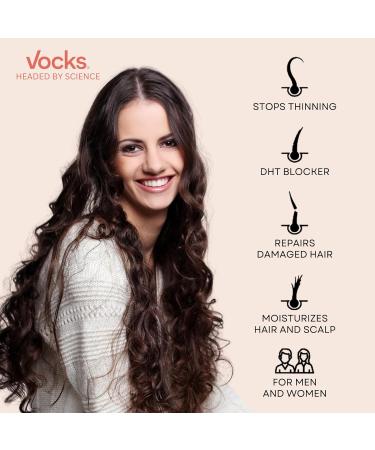 Vocks Hair Strengthening Shampoo & Conditioner - DHT Blocker for Hair Loss & Thinning - All Hair Types - Unisex - 8.5oz - International Shipping Available - Buy Online on GoSupps.com