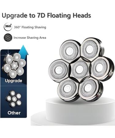 PGI-TECH PRO 7D Shaver Replacement Heads - Universal Sharp Blades for Smooth Wet/Dry Shaving - Upgrade for Freedom Groom & Skull Shaver Brands - Buy Online on GoSupps.com