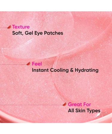 Dot & Key Watermelon Cooling Hydrogel Eye Patches | With Hyaluronic & Niacinamide | Under Eye Patches For Dark Circles & Puffiness Reduction | Instantly Hydrates Cools & De-Puffs | 60 Patches Pink - Buy Online on GoSupps.com