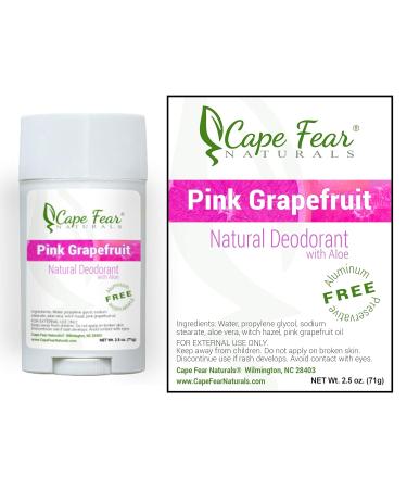 Pink Grapefruit Natural Deodorant Stick - Aluminum Free & Preservative Free (2.5oz) | Eco-Friendly International Shipping - Buy Online on GoSupps.com