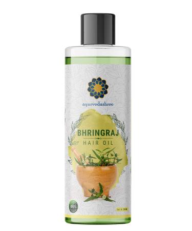 AYURVEDASHREE Bhringraj Hair Oil 6.76 fl oz.  with Bhringraj Oil  Amla Extract  Kalonji Oil  Seasme Oil  Avacado Oil  Walnut Oil  Thyme Oil  Jajoba Oil  Grape Seed Oil & Coconut Oil 200 ml