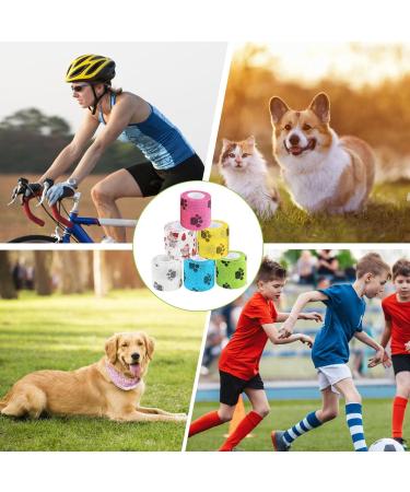 Ukofew 6pcs Self-Adhesive Bandage for Pets & Horses | Elastic Cohesive Wrap for Dogs Cats & Injuries (5cm x 4.5m) - Shop Now! - Buy Online on GoSupps.com
