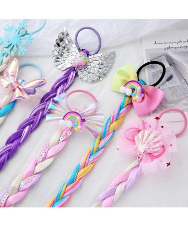 Colorful Hair Strands for Kids - 4-Piece Clip-In Extensions for Braiding | Synthetic Hair Accessories for Parties & Fun Hairstyles - Buy Online on GoSupps.com