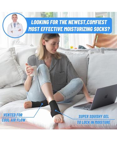 DCC-GETS Moisturizing Gel Socks for Women- 2 Pairs, Cracked Heel Treatment- Beige - Buy Online on GoSupps.com