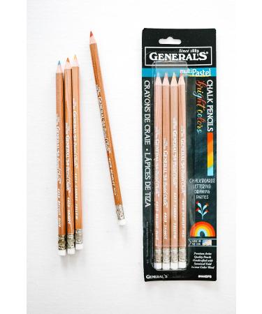 MultiPastel Chalk Pencils 4/Pkg - Brights | Vibrant Colors for Art Projects - Buy Online on GoSupps.com