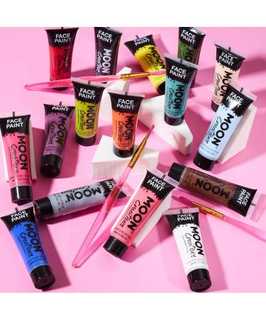 Moon Creations Face & Body Paint Tube - Light Blue 12ml | Ready to Use, No Flake, Cruelty Free UK-Made | For Kids, Adults, Fancy Dress, Festivals, Halloween - Buy Online on GoSupps.com