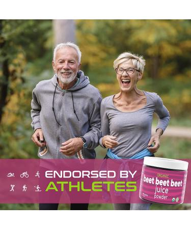 Organic Beet Juice Powder for Healthy Blood Pressure & Cholesterol - Pure USA Grown Superfood Supplement - Nitric Oxide Booster - Buy Online on GoSupps.com