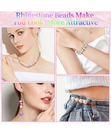 Cludoo 8mm Rhinestone Spacer Beads for Jewelry Making - 1200pcs, 10 Colors Crystal Beads Spacers for Bracelet & Necklace DIY Craft - Buy Online on GoSupps.com