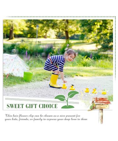 30 Mixed Style Bean Sprout Hair Clips for Women, Girls, Kids - Flower Plant Barrettes for School, Party - Green Pink Red Hair Accessories - Buy Online on GoSupps.com