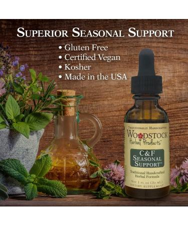 Woodstock Herbal Products C & F Seasonal Support 1oz - Natural Immune Support - Buy Online on GoSupps.com