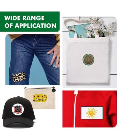 30-Piece Sublimation Iron-On Patches Set - DIY Crafts & Repairs - Black & White - Hats, Clothing, Shoes, Bags - Buy Online on GoSupps.com