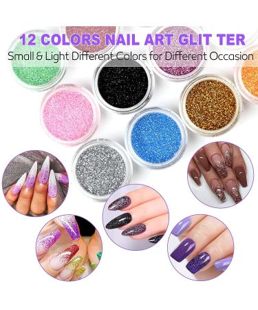 Professional Acrylic Nail Kit Set with Glitter Decorations and Nail Dryer - DIY Gel Manicure Set - Buy Online on GoSupps.com