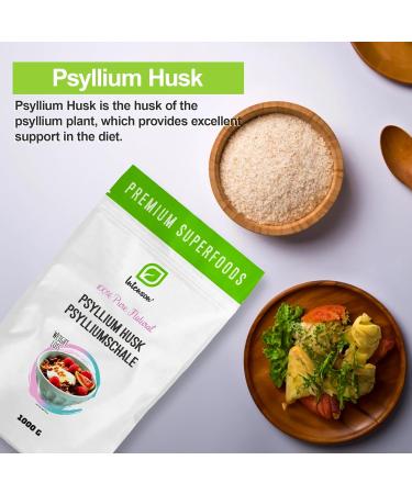 INTENSON Psyllium Husk 1kg Pure & Natural Psyllium Seeds Husks High in Fiber to be mixed with Water Beverages & Juices Vegetarian & Vegan - Buy Online on GoSupps.com